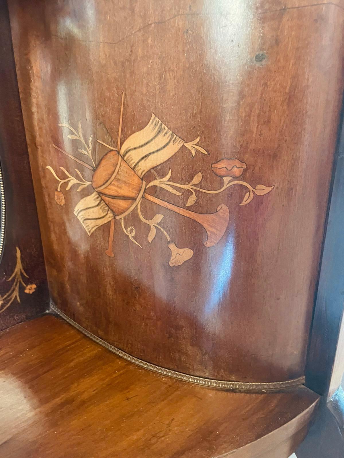 Antique Victorian Quality Marquetry Inlaid Mahogany Display Cabinet For Sale 6