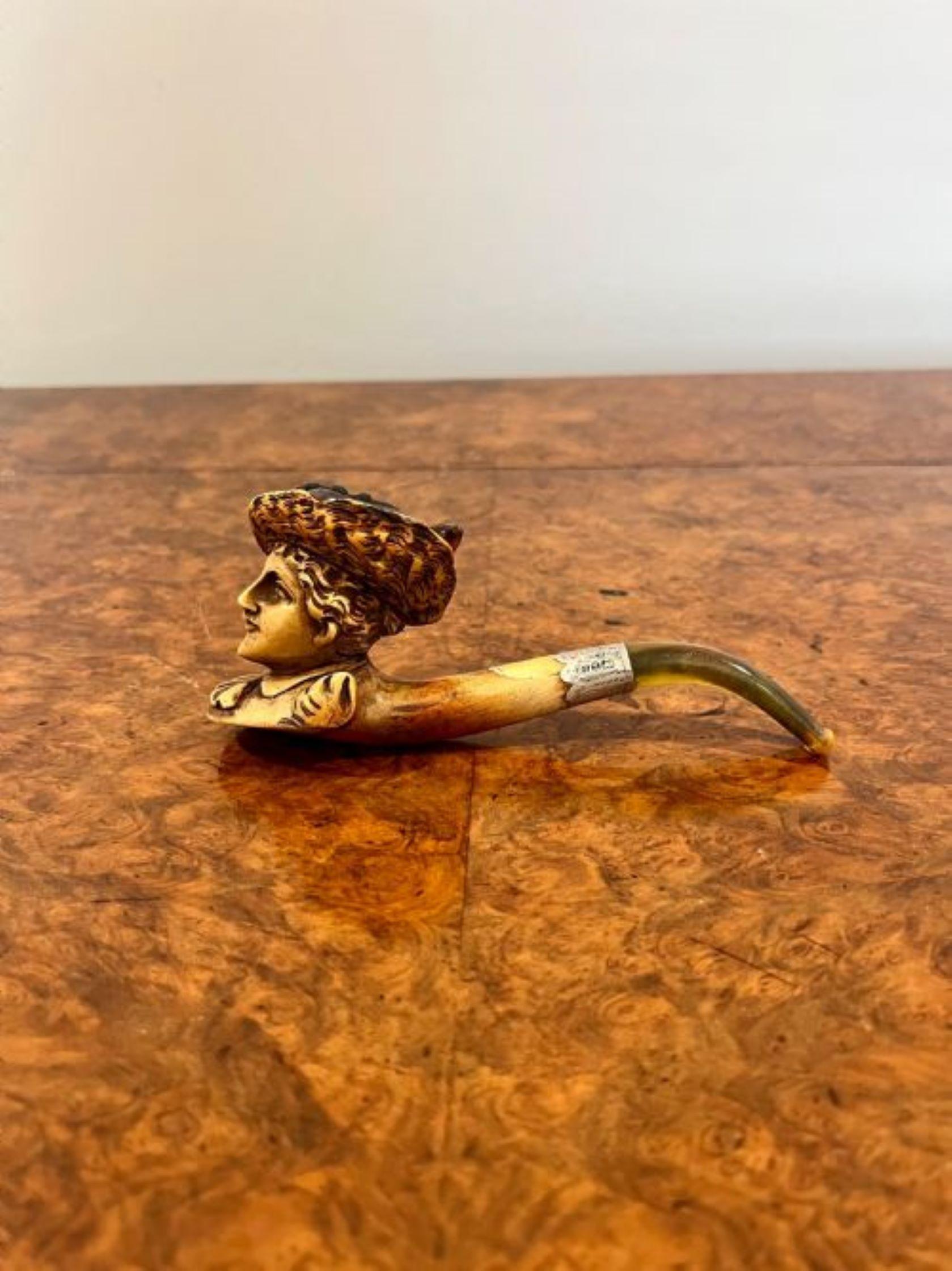 Antique Victorian quality meerschaum carved pipe  For Sale 1