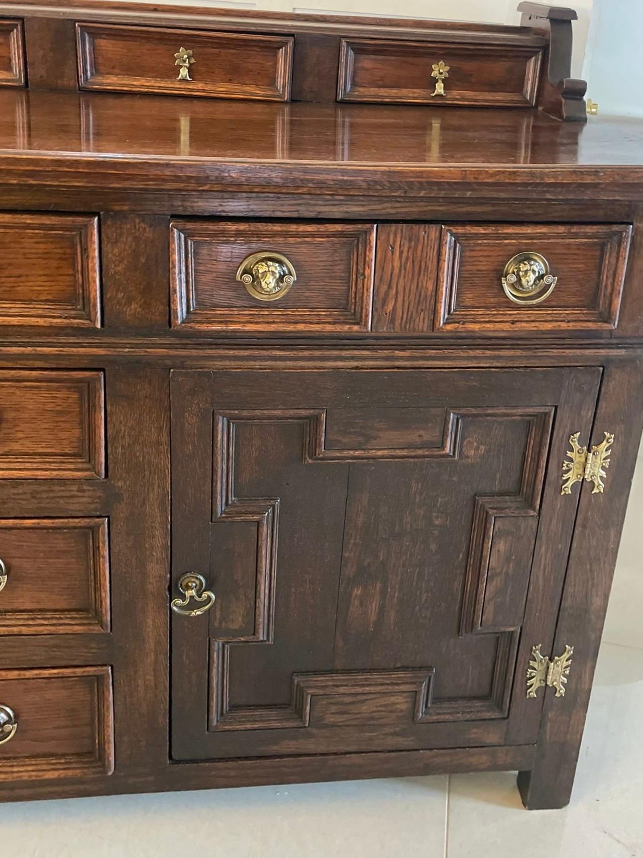 English Antique Victorian Quality Oak Dresser Base For Sale