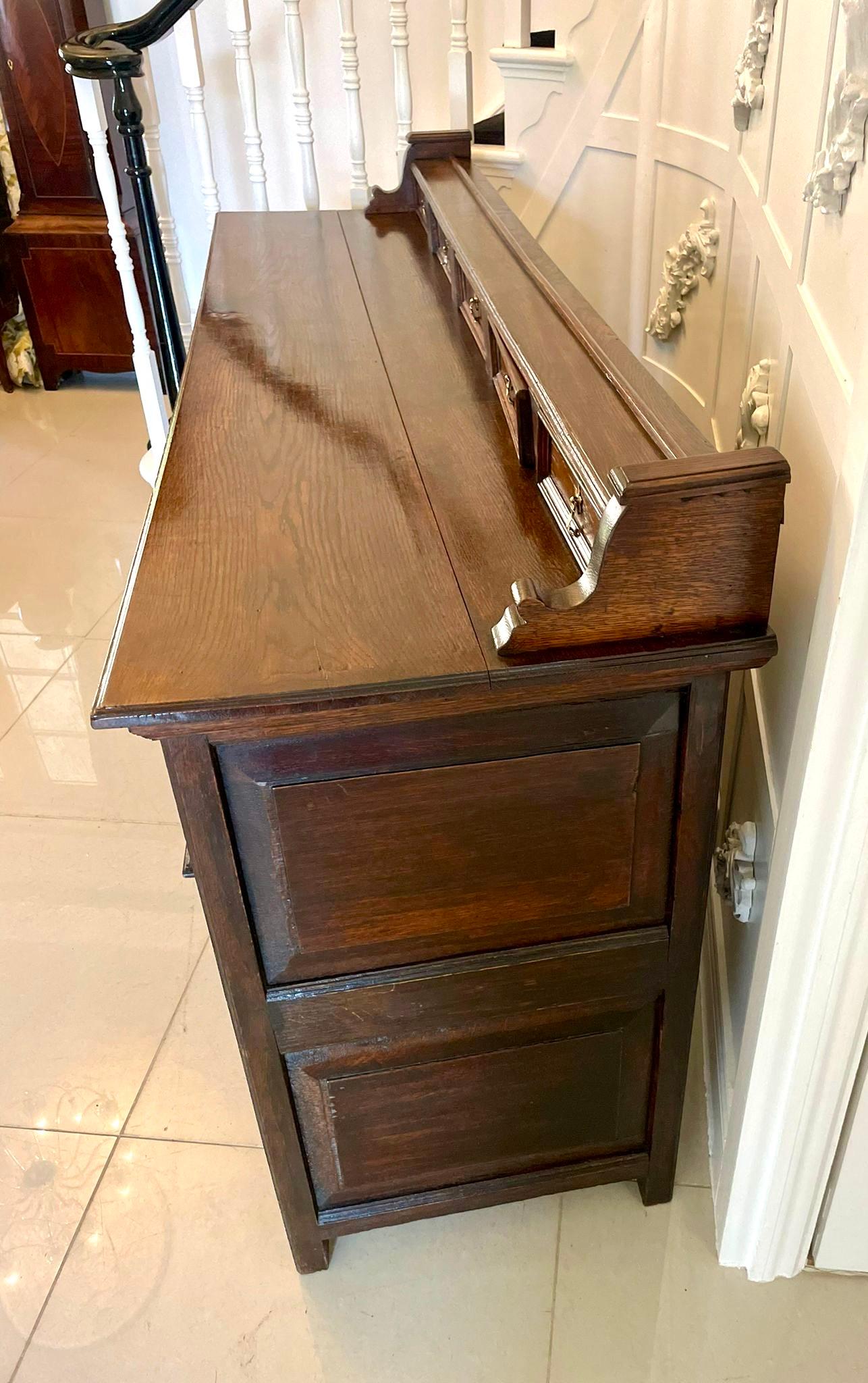Antique Victorian Quality Oak Dresser Base For Sale 2