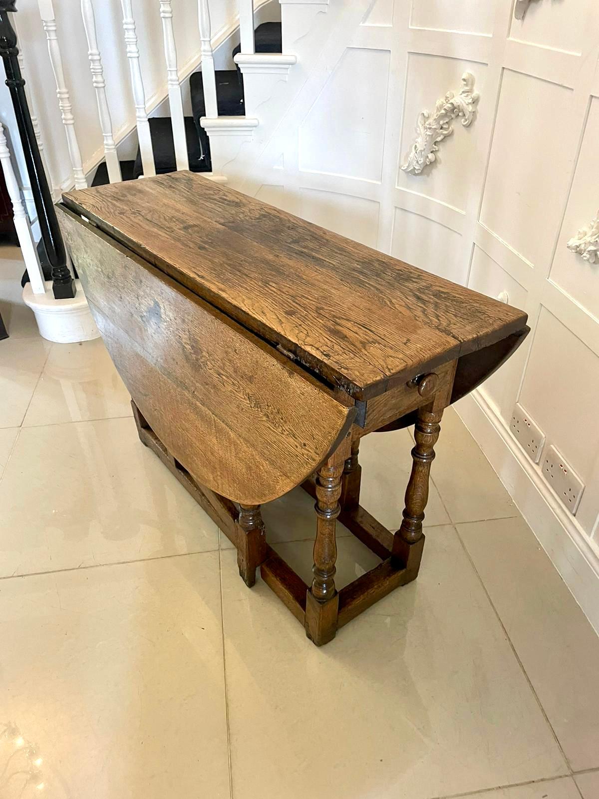 Antique Victorian Quality Oak Gateleg Table  For Sale 8