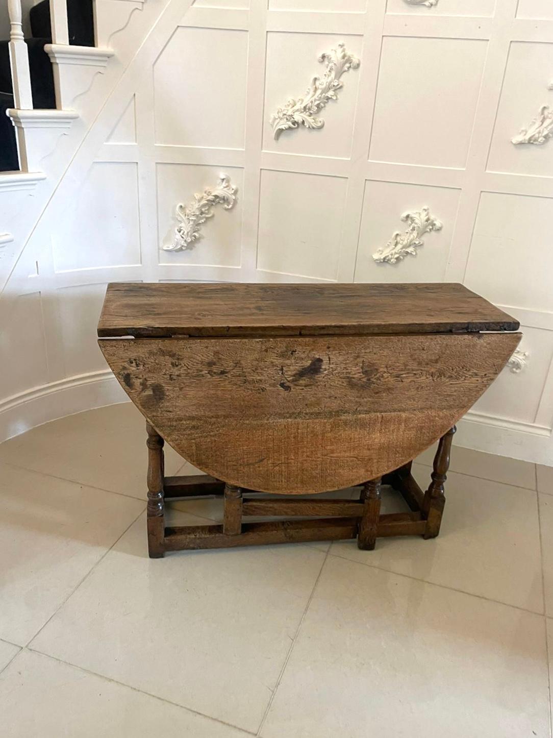 English Antique Victorian Quality Oak Gateleg Table  For Sale