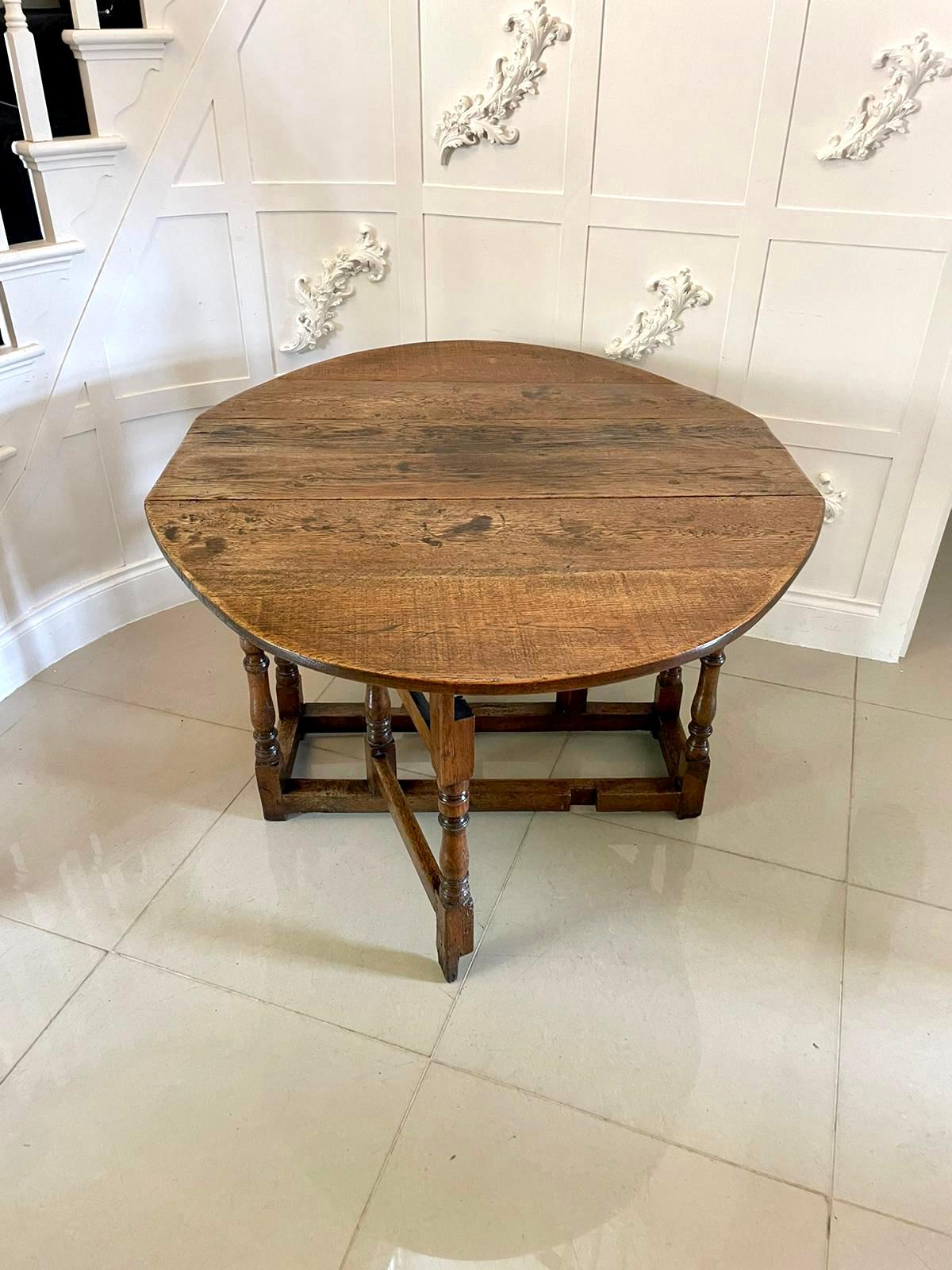19th Century Antique Victorian Quality Oak Gateleg Table  For Sale