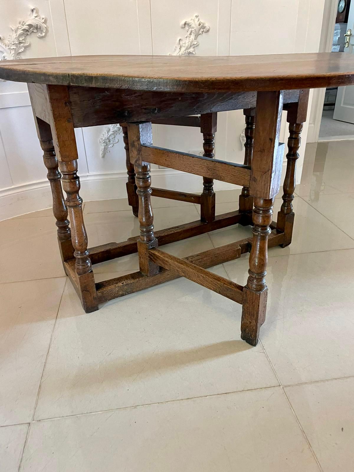 Antique Victorian Quality Oak Gateleg Table  For Sale 4