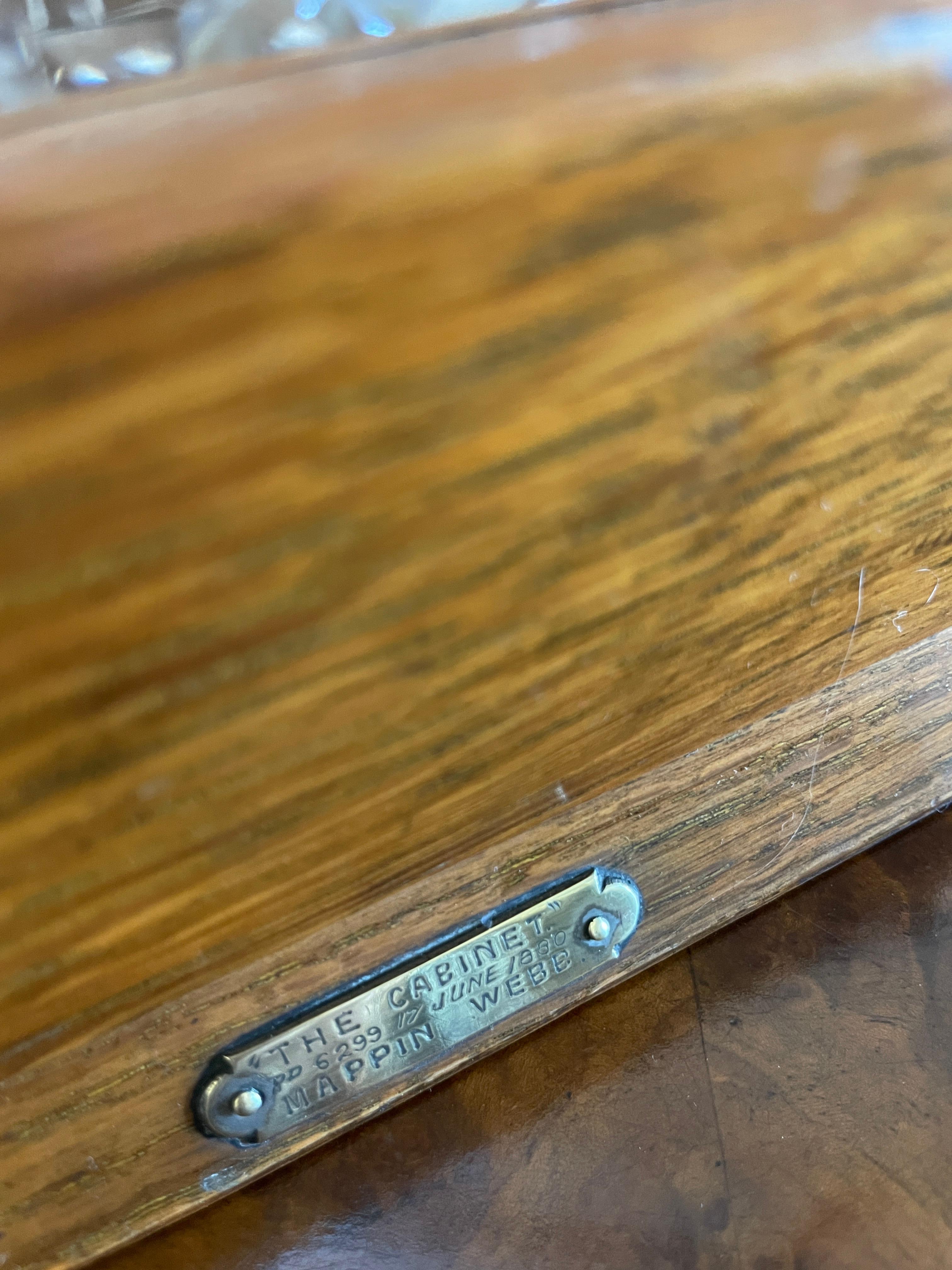 Antique Victorian Quality Oak Tantalus by Mappin & Webb 2