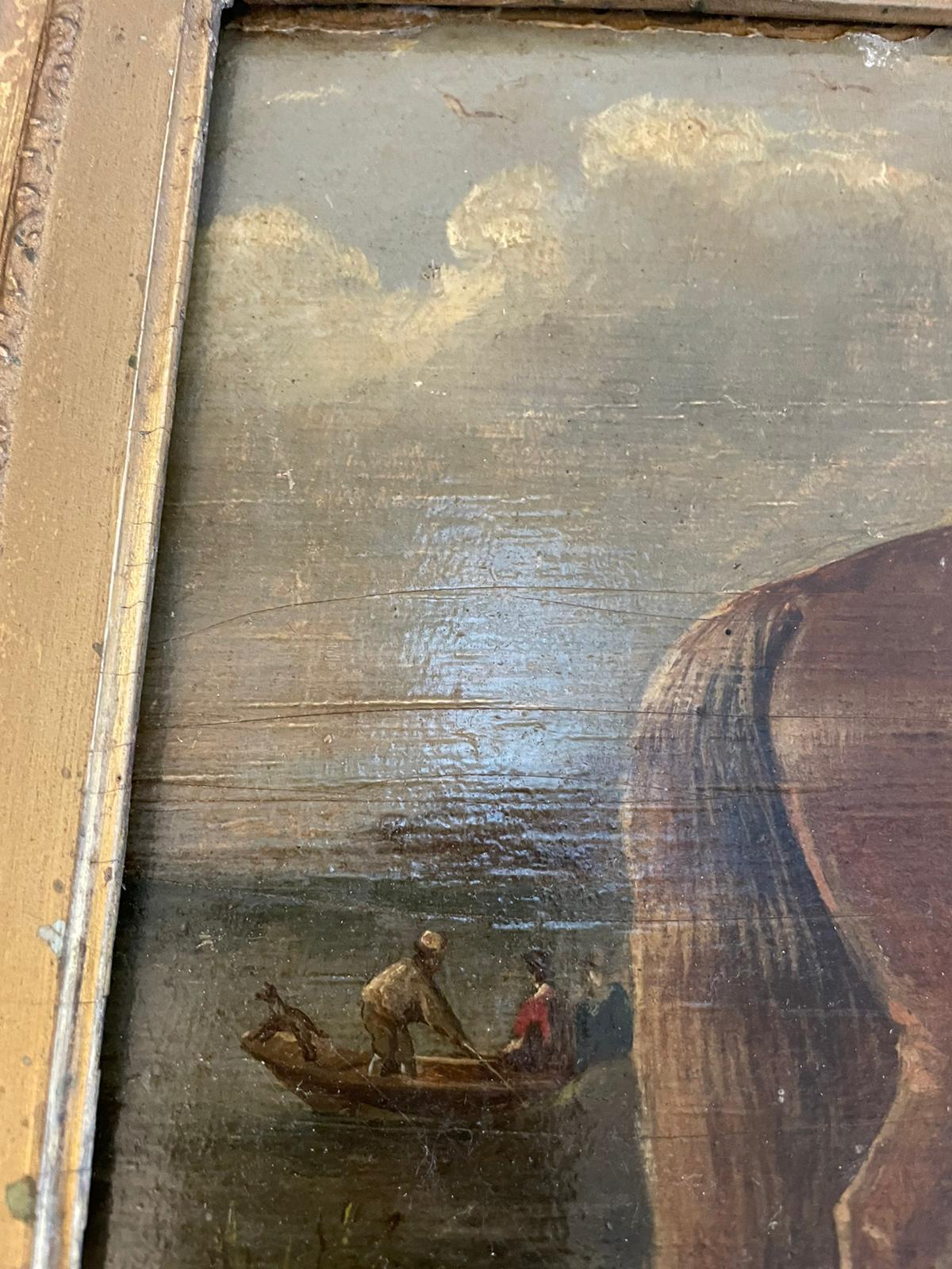 Hochwertiges originales antikes Ölgemälde eines Pferdes, zweier Hunde und eines Herrn in wunderschönen Farben und originalem Goldrahmen

Ein charmantes Original-Kunstwerk  


H 40 x B 49 x T 5cm
Datum 1880
