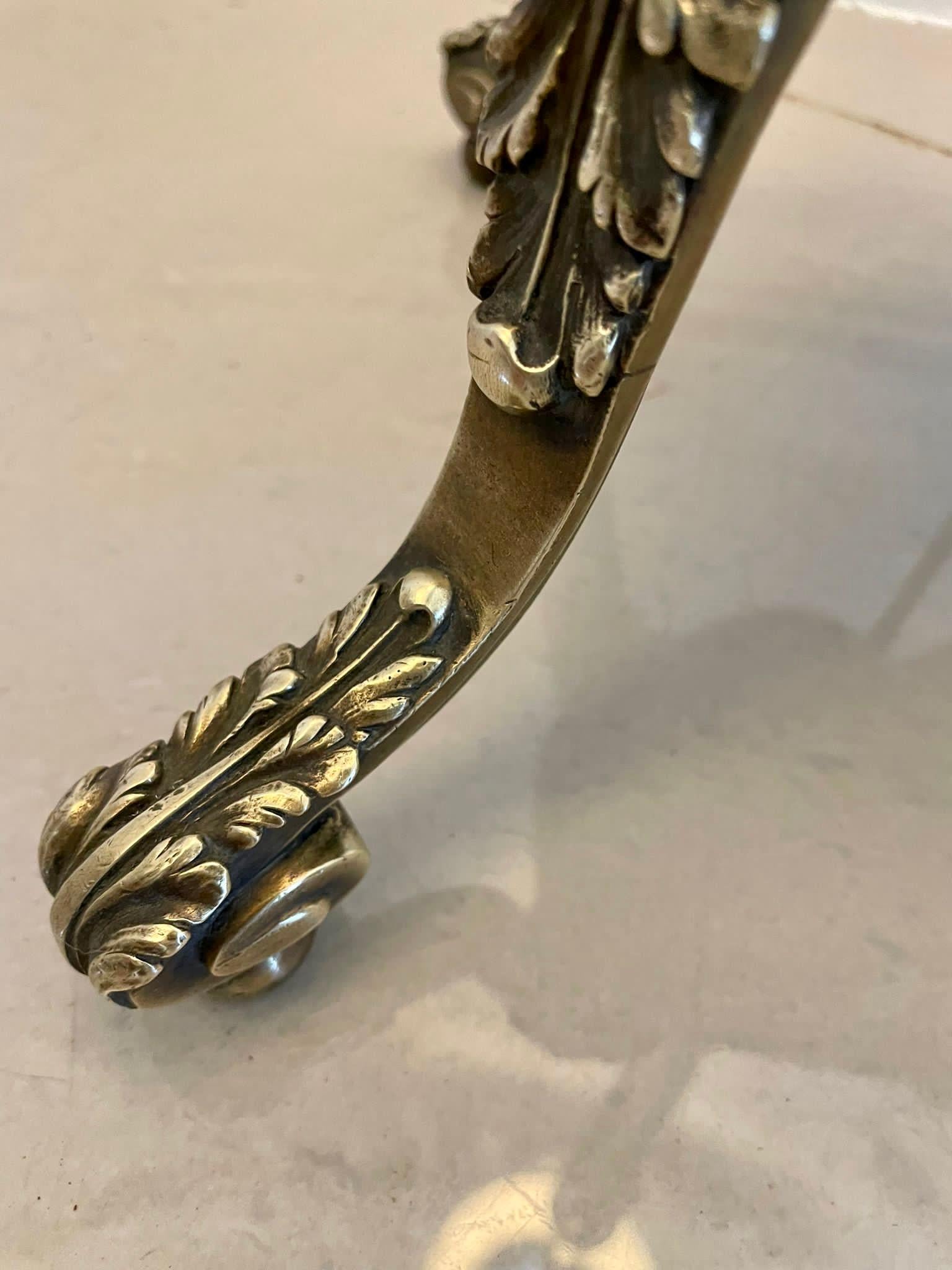 Antique Victorian Quality Ornate Brass Adjustable Floor Lamp 6