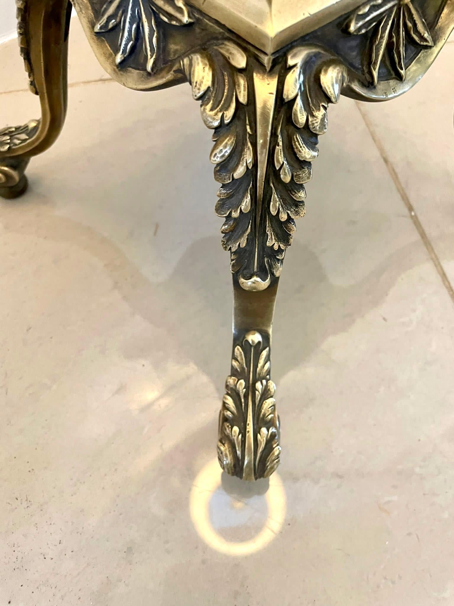 Late 19th Century Antique Victorian Quality Ornate Brass Adjustable Floor Lamp