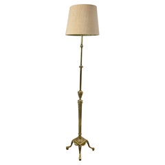 Antique Victorian Quality Ornate Brass Adjustable Floor Lamp