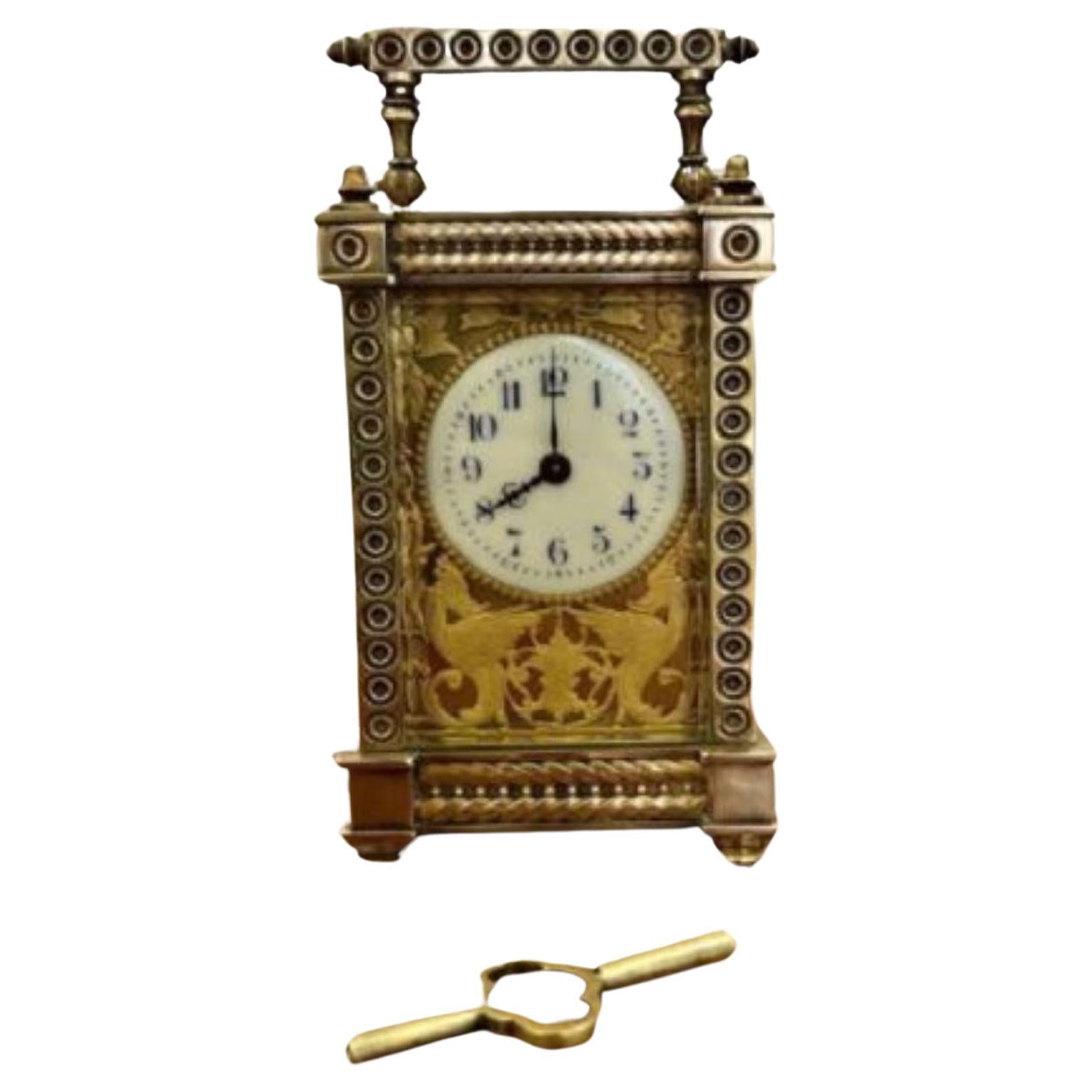 Superb quality antique Victorian French ornate marble clock set For