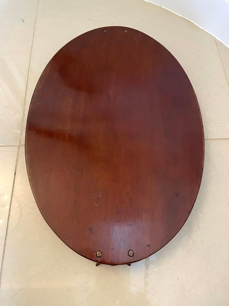 Late 19th Century Antique Victorian Quality Oval Satinwood Inlaid Tray For Sale