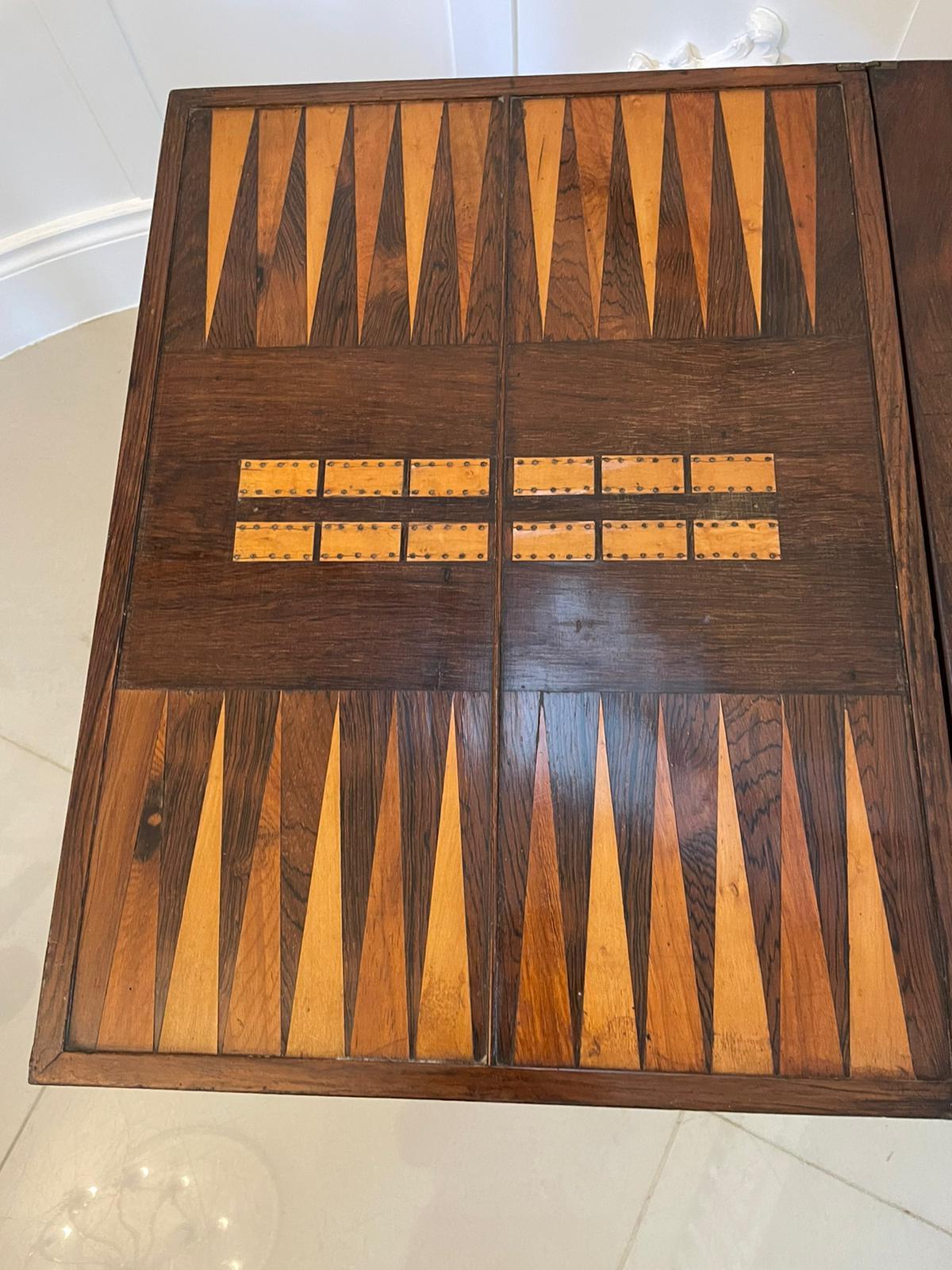 antique backgammon table