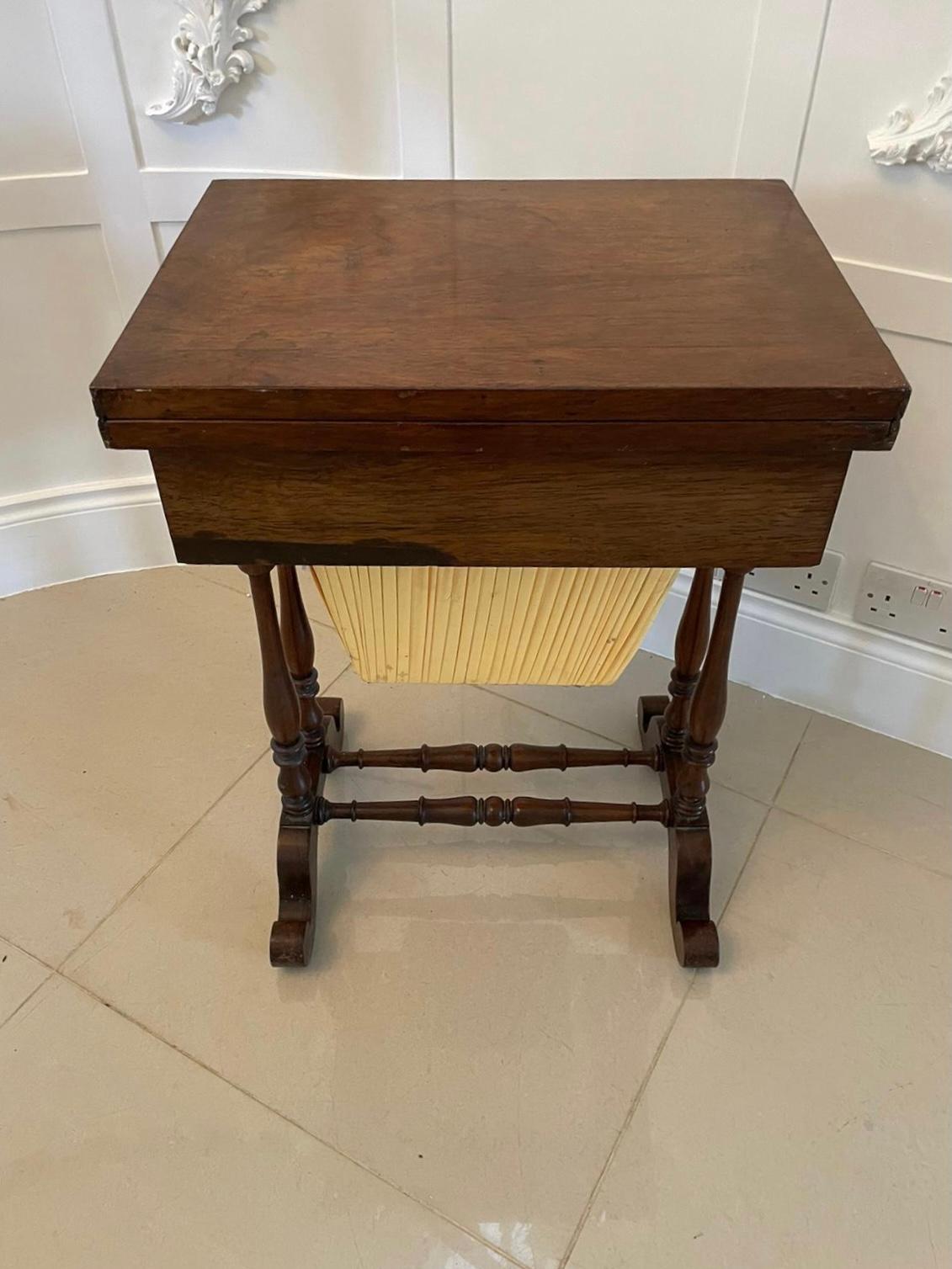 Antique Victorian Quality Rosewood Backgammon/Chess Games Table 1