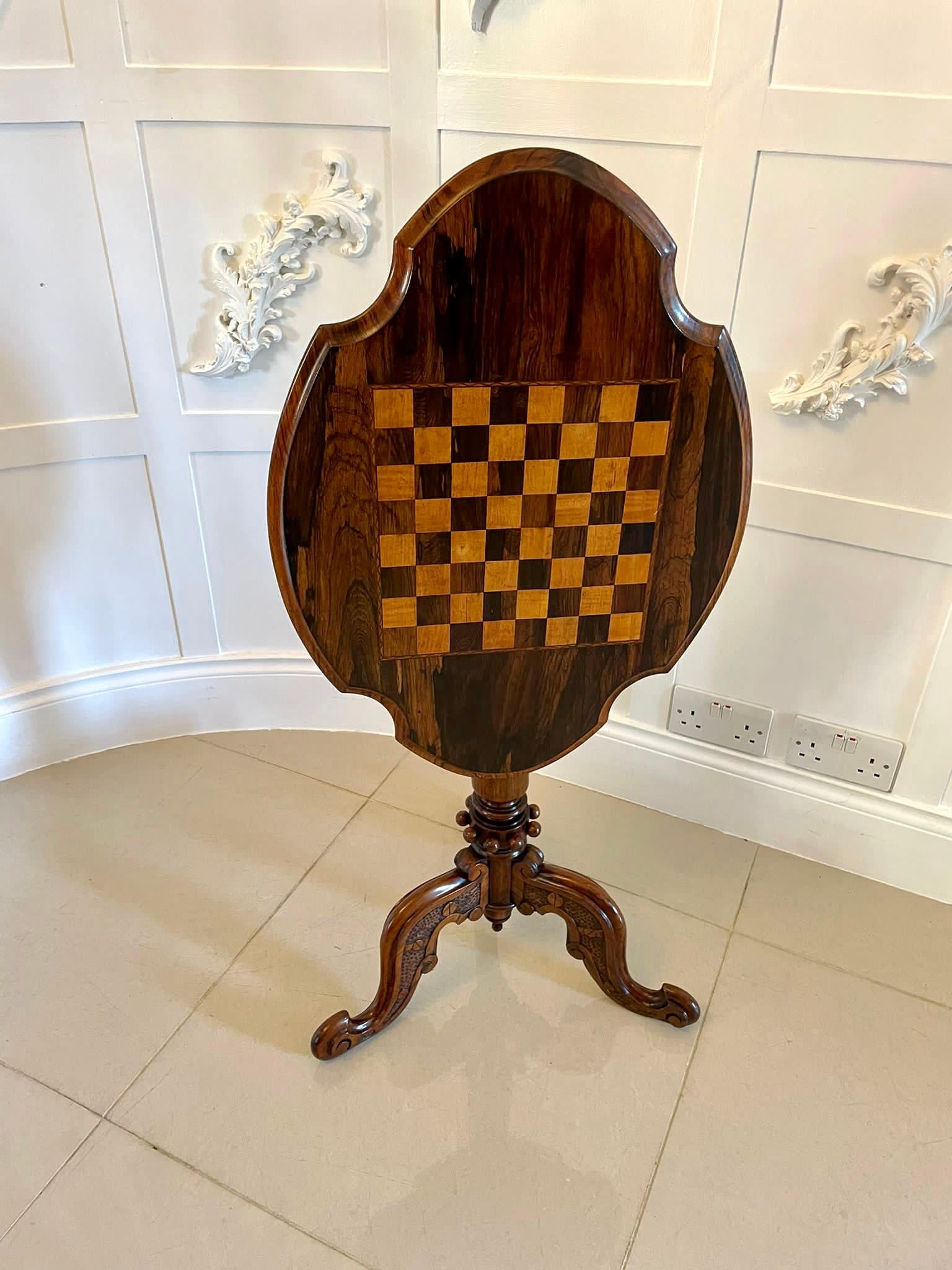 Antique Victorian Quality Rosewood Games Table For Sale at 1stDibs