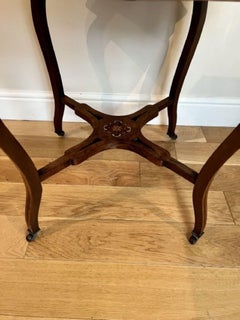 Antique Victorian quality rosewood inlaid centre table