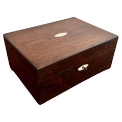 Antique Victorian quality rosewood jewellery box 