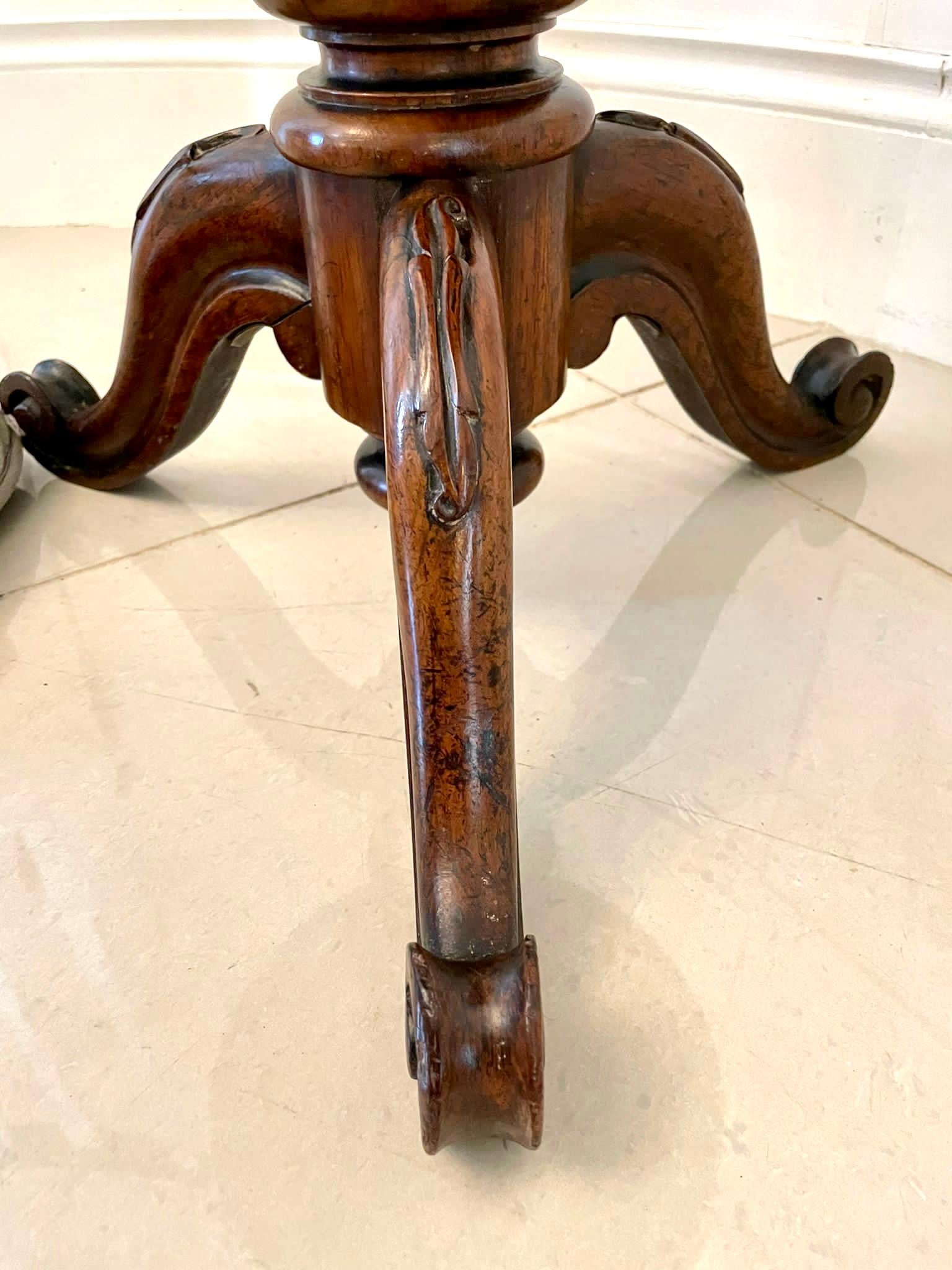 Antique Victorian Quality Rosewood Revolving Piano Stool In Good Condition For Sale In Suffolk, GB