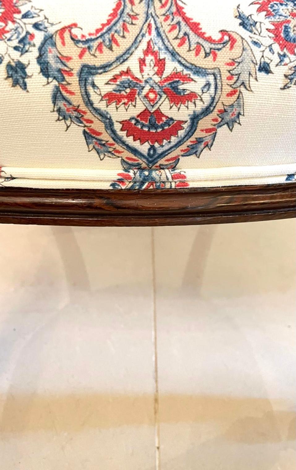Antiker Beistellstuhl aus Rosenholz in viktorianischer Qualitt im Zustand „Gut“ im Angebot in Suffolk, GB