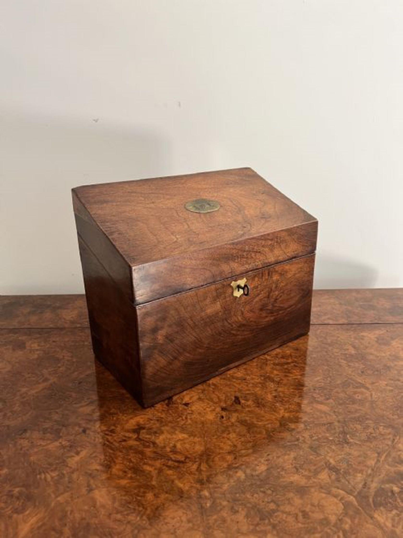 19th Century Antique Victorian quality rosewood stationary box For Sale
