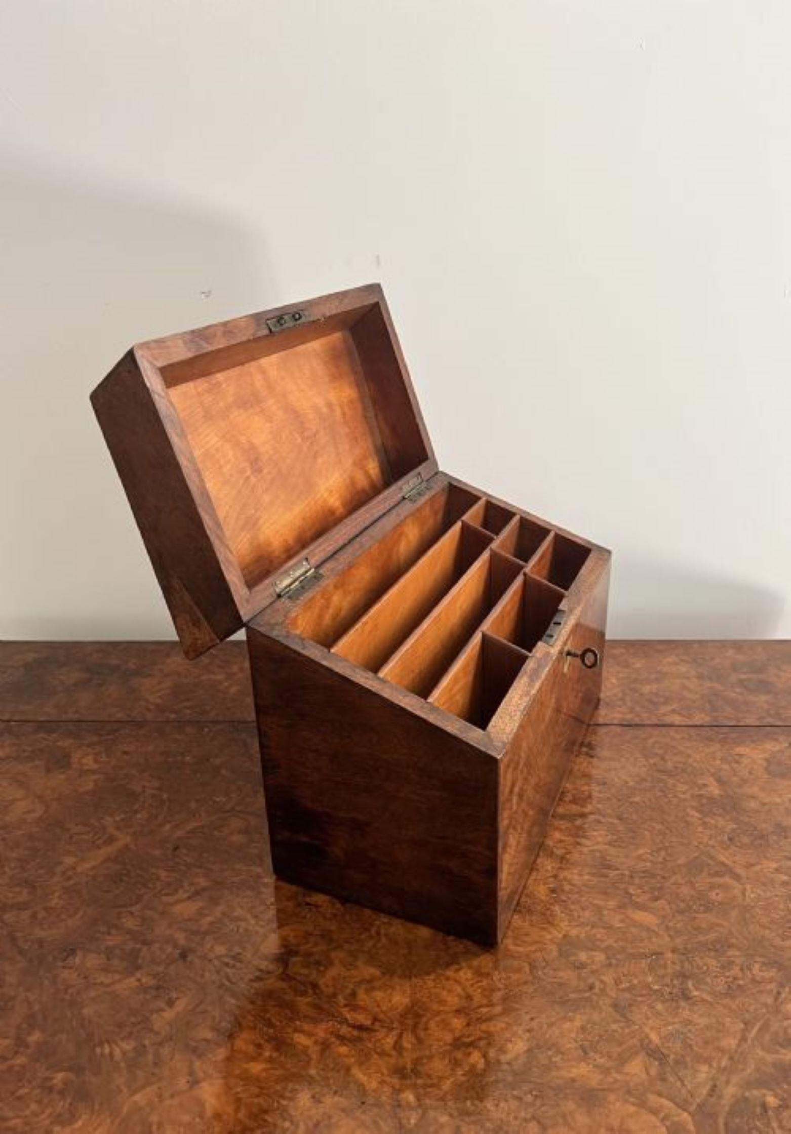 Antike viktorianische Qualität Palisander Schreibwarenbox im Angebot 2