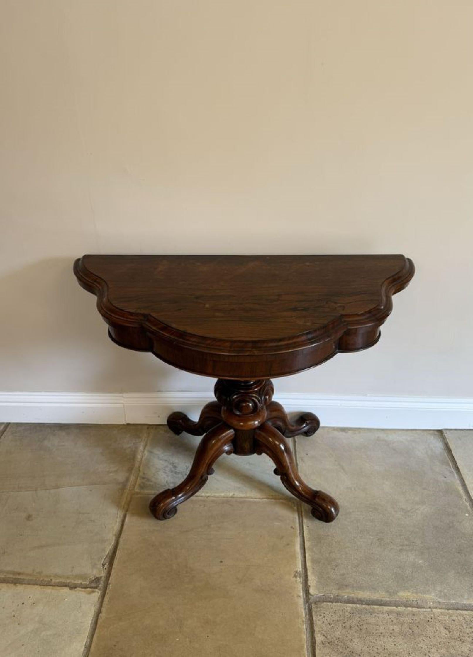 Antigua mesa de té de palisandro de calidad victoriana en venta 4