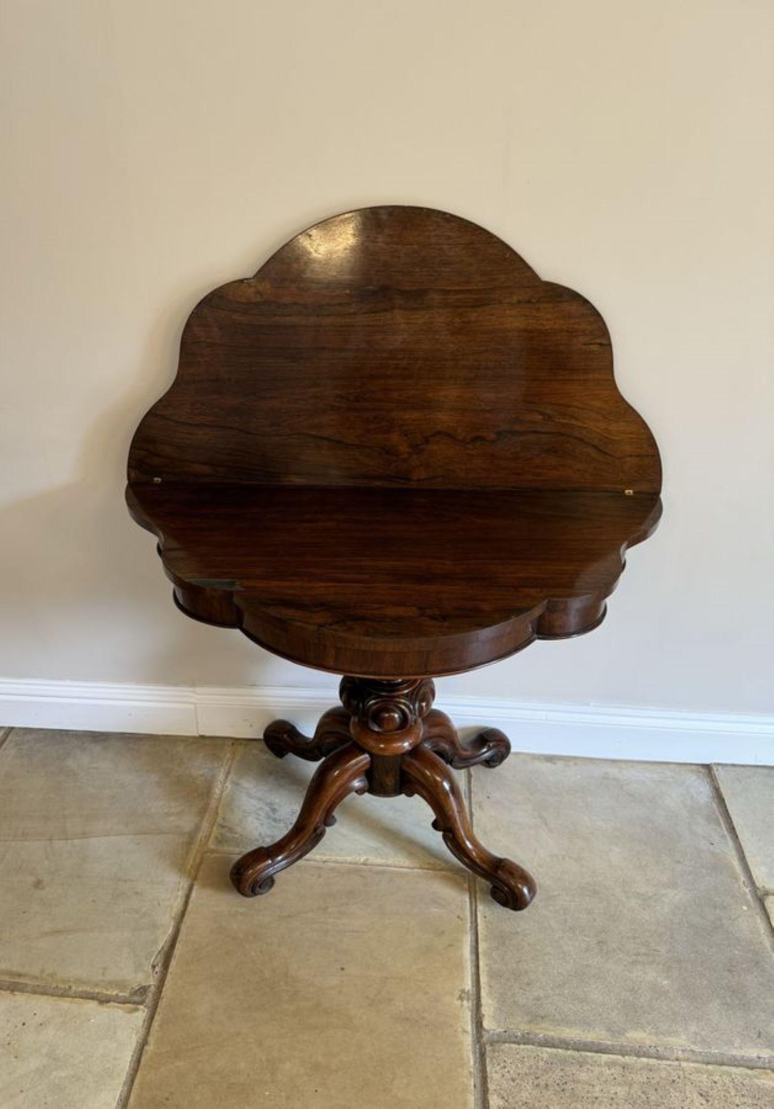 19th Century Antique Victorian quality rosewood tea table  For Sale