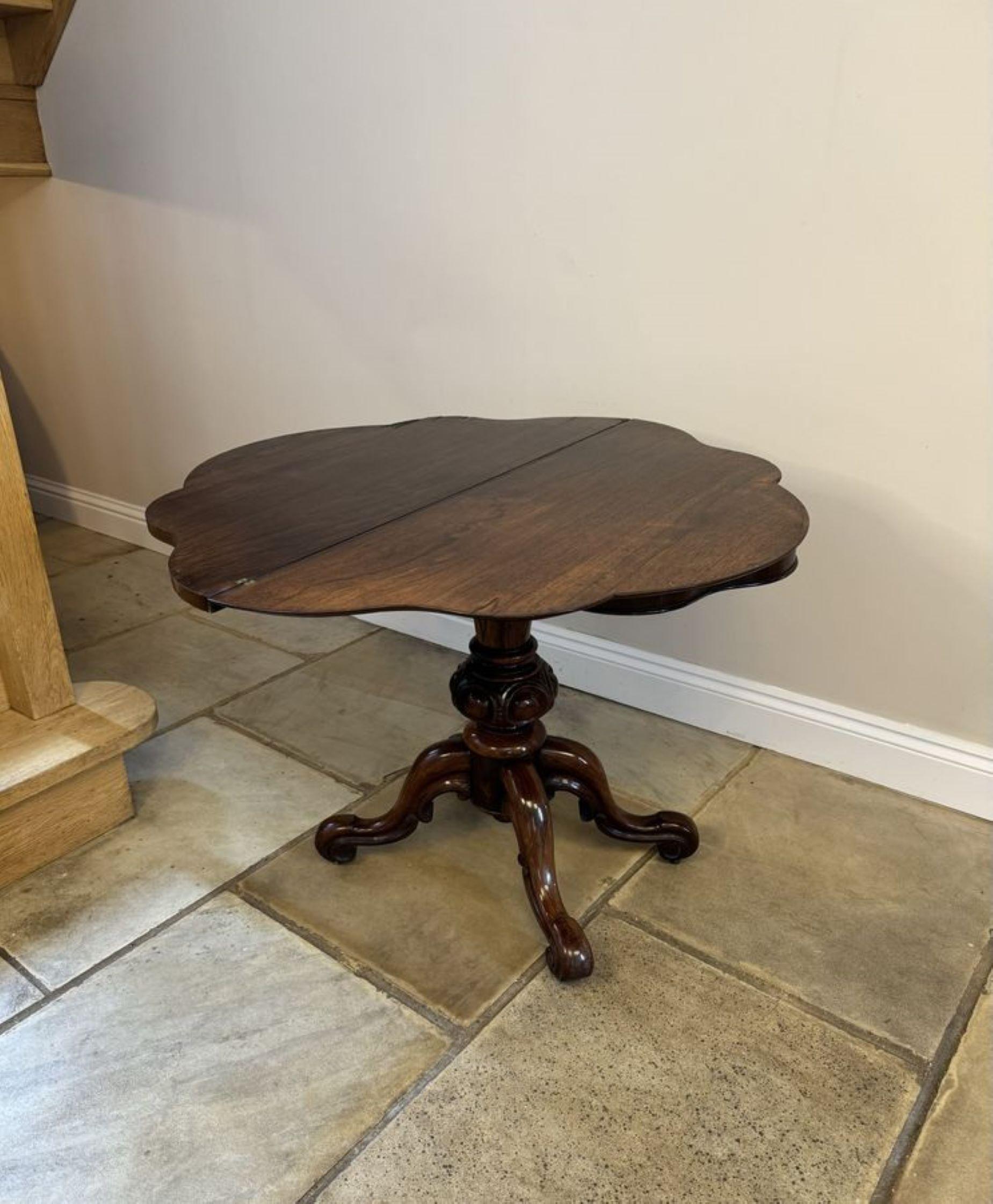 Rosewood Antique Victorian quality rosewood tea table  For Sale