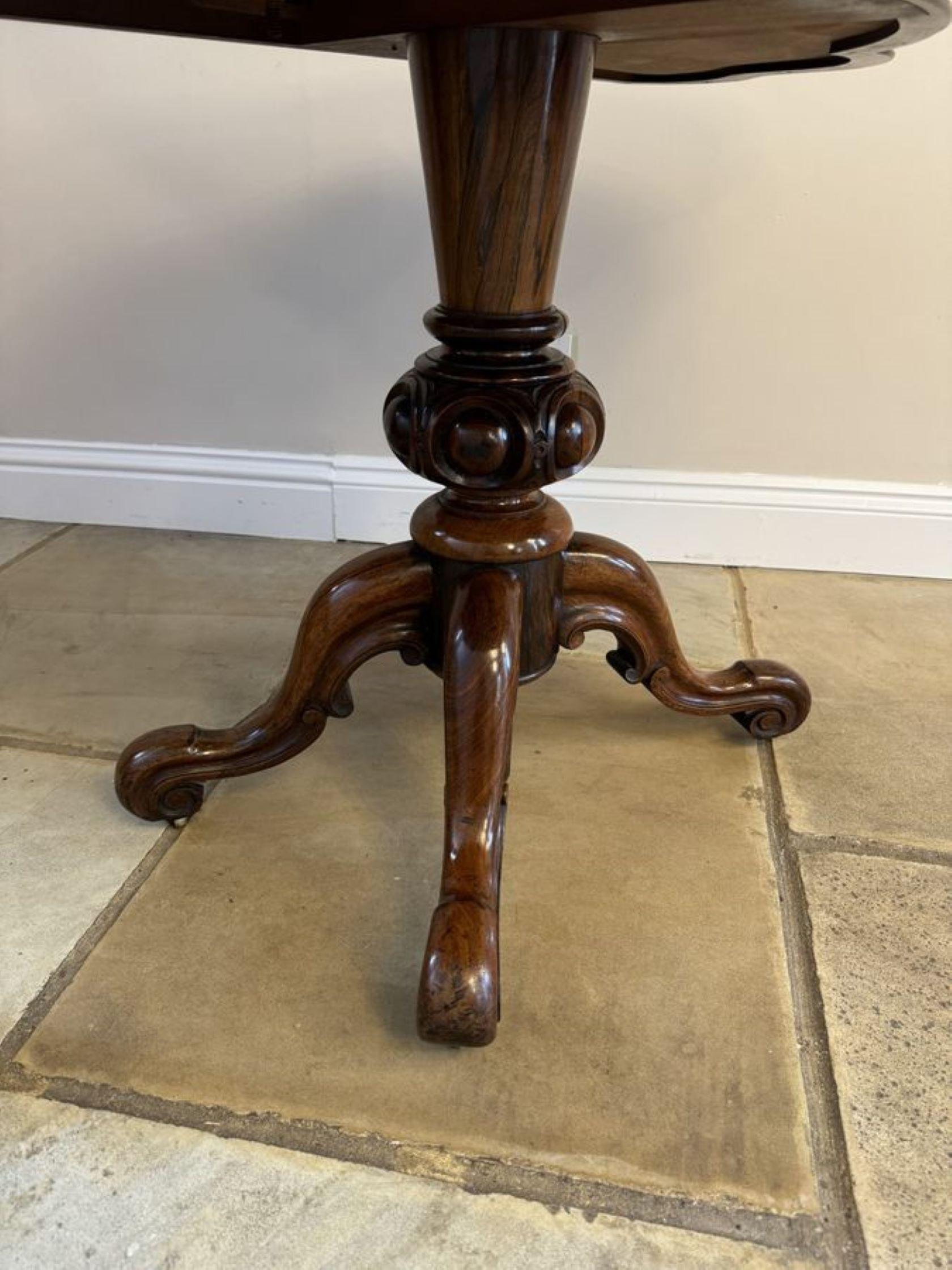 Antique Victorian quality rosewood tea table  For Sale 2