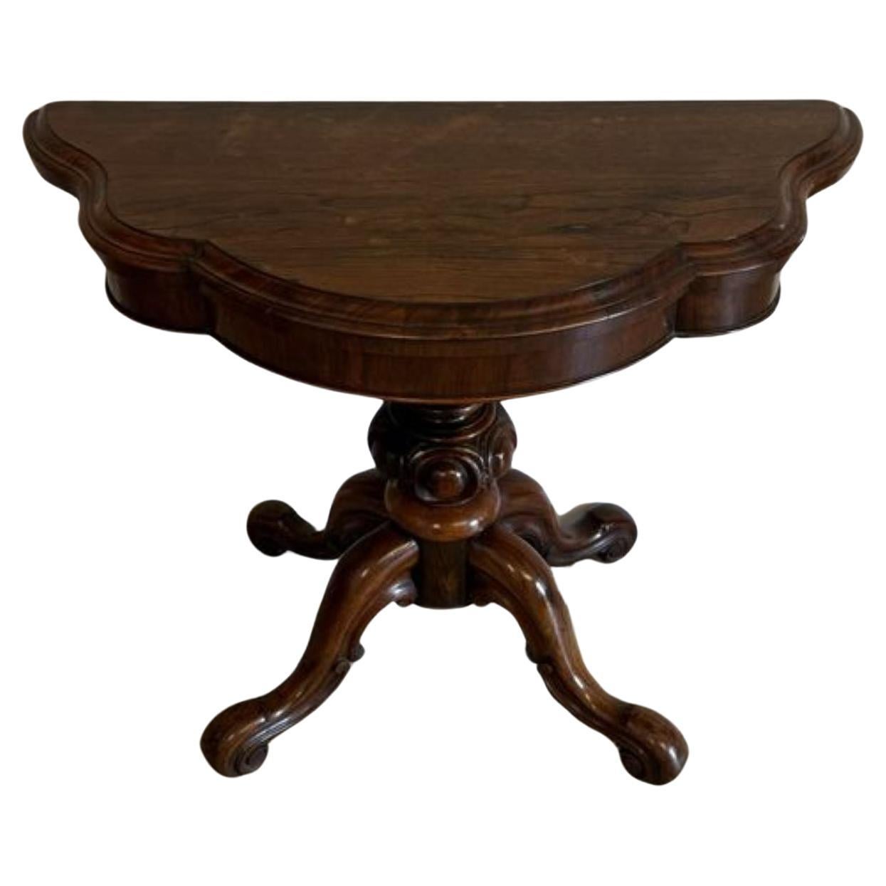 Antique Victorian quality rosewood tea table 