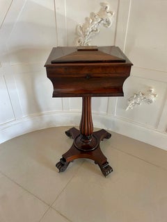 Antique Victorian Quality Rosewood Teapoy