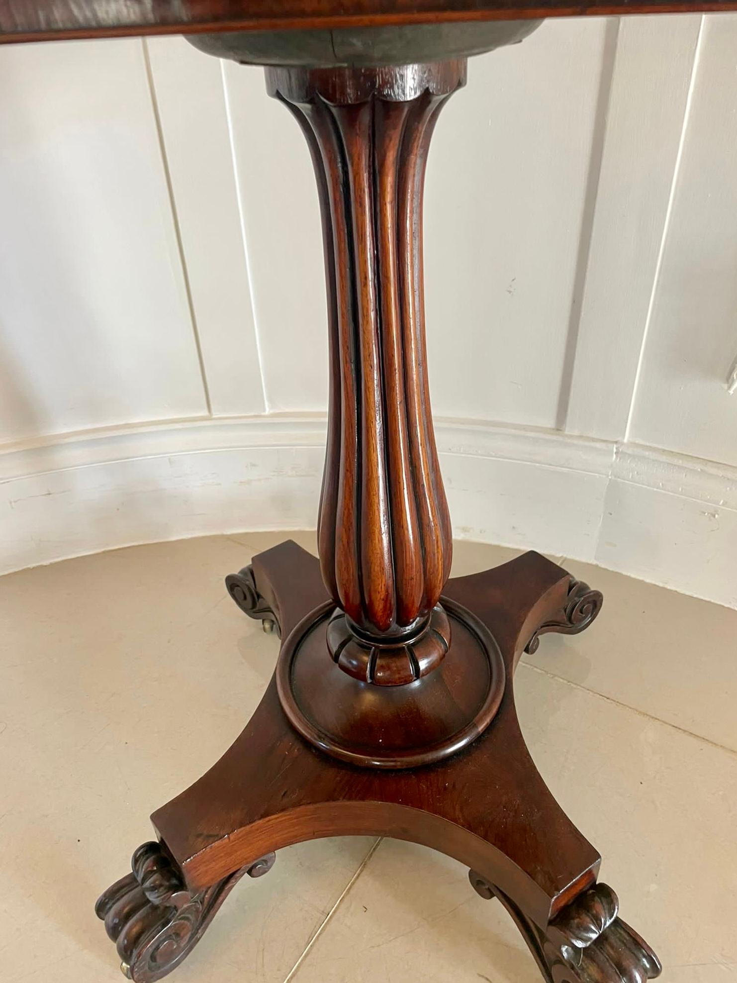 Antique Victorian Quality Rosewood Teapoy For Sale 1