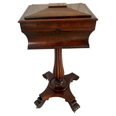 Théière antique victorienne en bois de rose de qualité