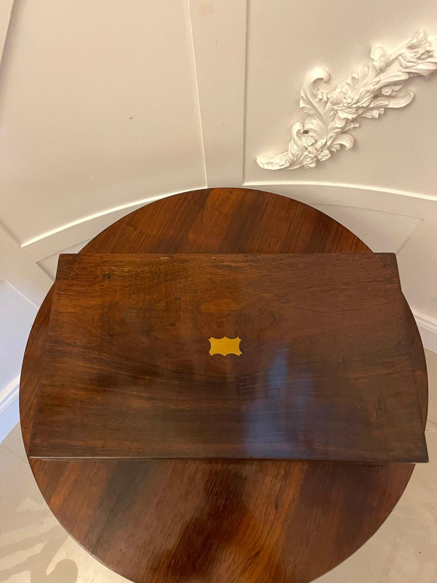 Caja de escritura antigua de palisandro de calidad victoriana siglo XIX en venta