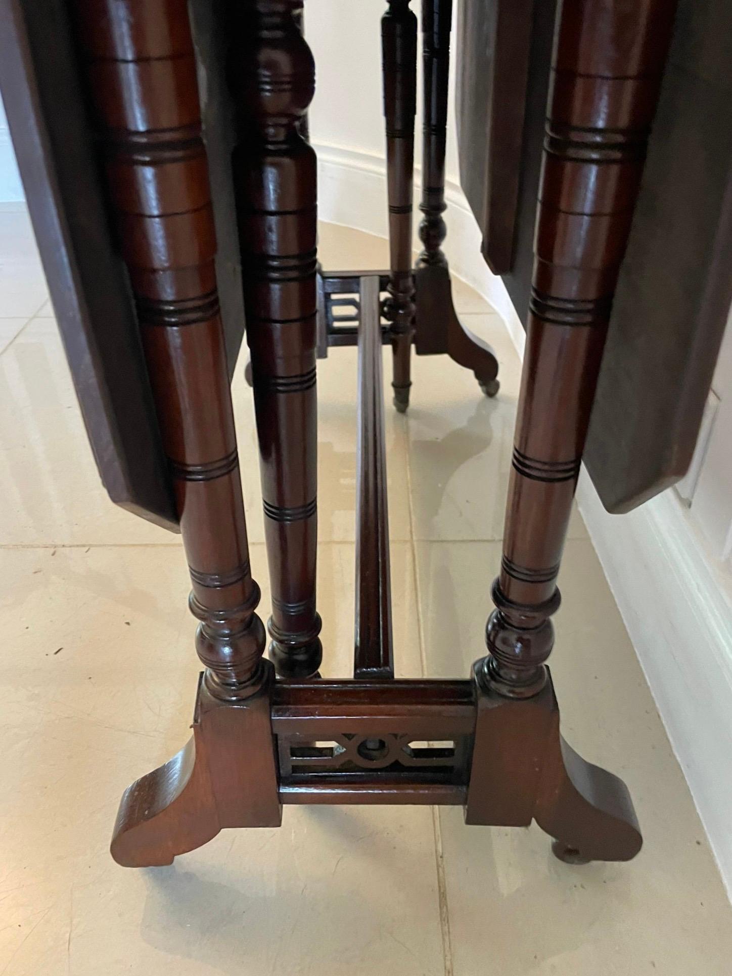 Antique Victorian Quality Solid Walnut Sutherland Table For Sale 5