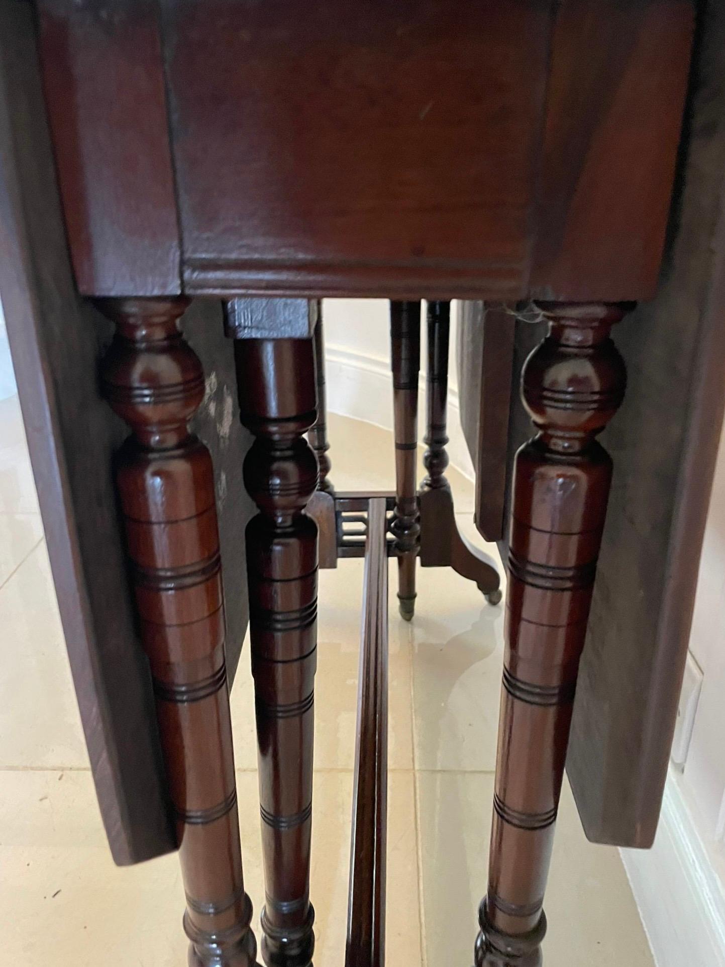 Antique Victorian Quality Solid Walnut Sutherland Table For Sale 2