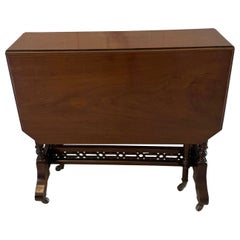 Antique Victorian Quality Solid Walnut Sutherland Table