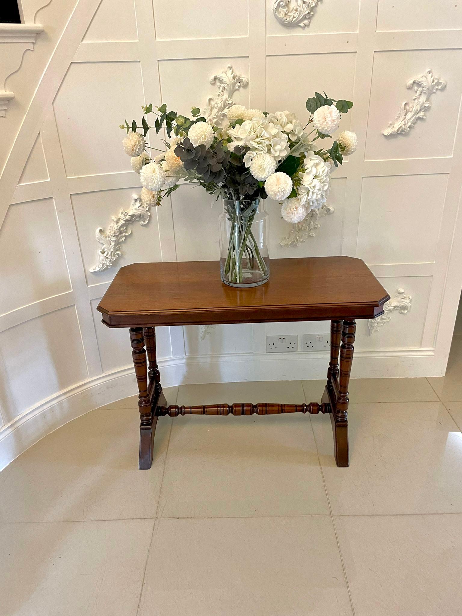 English Antique Victorian Quality Walnut Side/Lamp Table For Sale