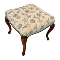 Antique Victorian Quality Walnut Stool