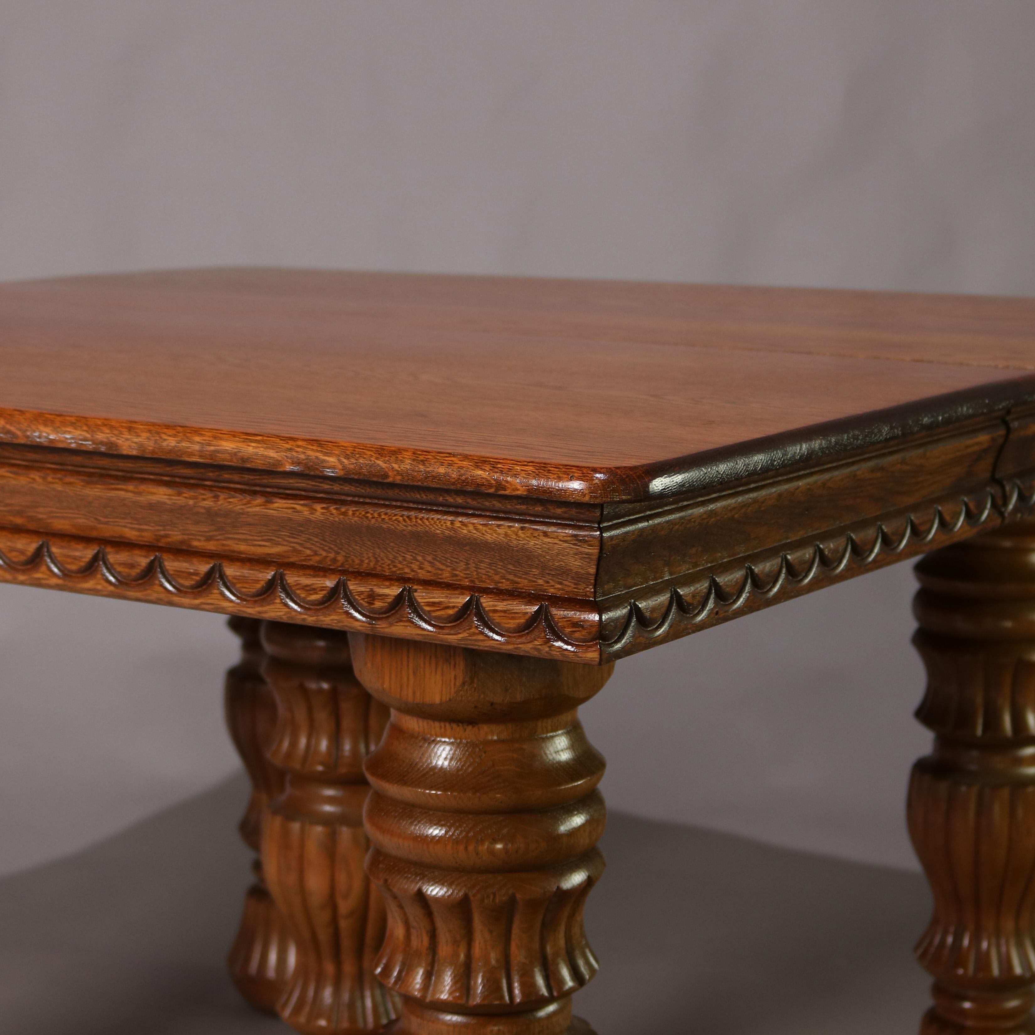 antique oak dining table