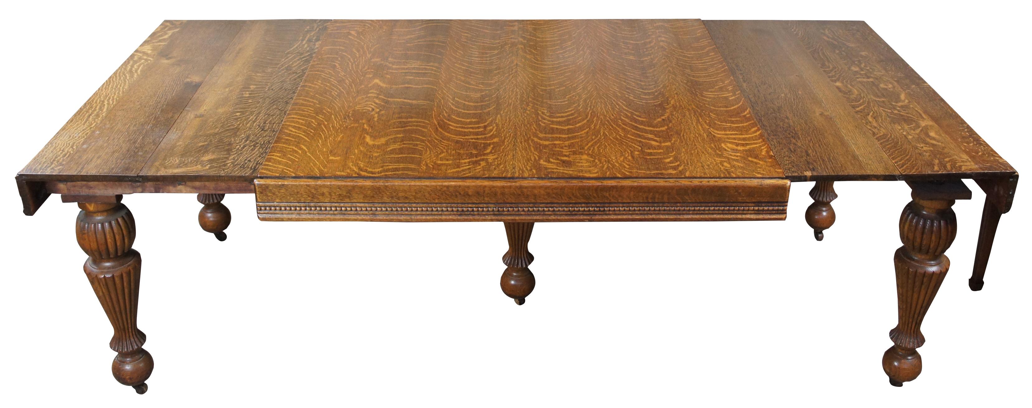 antique square oak table