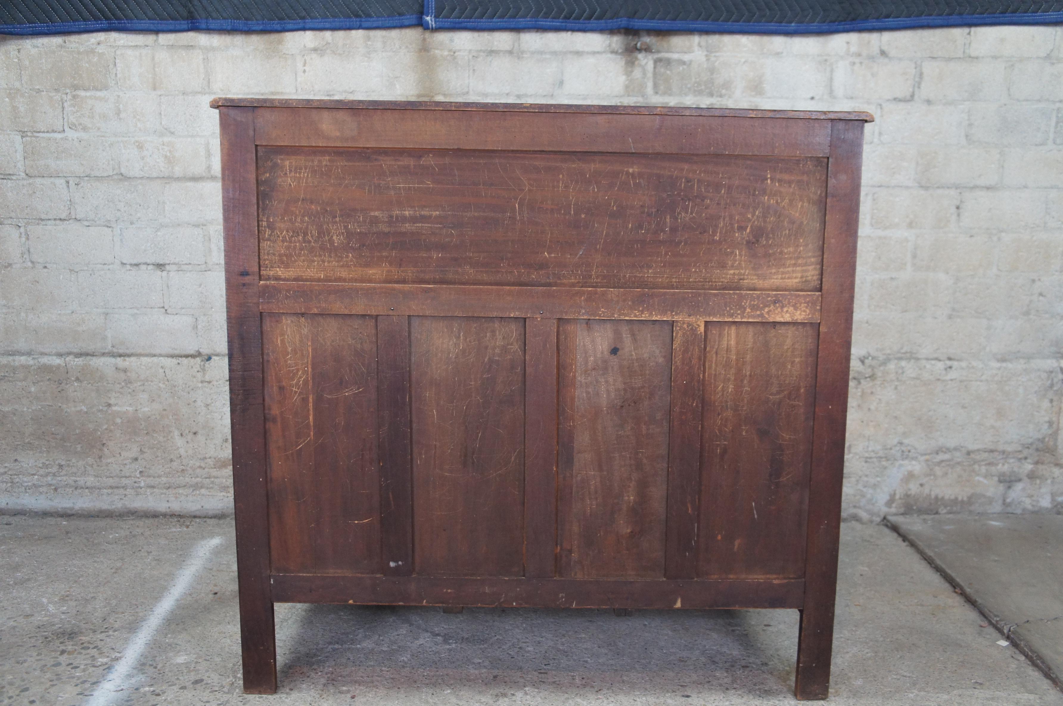 Antique Victorian Quartersawn Oak Gothic Carved Secretary Writing Desk 5