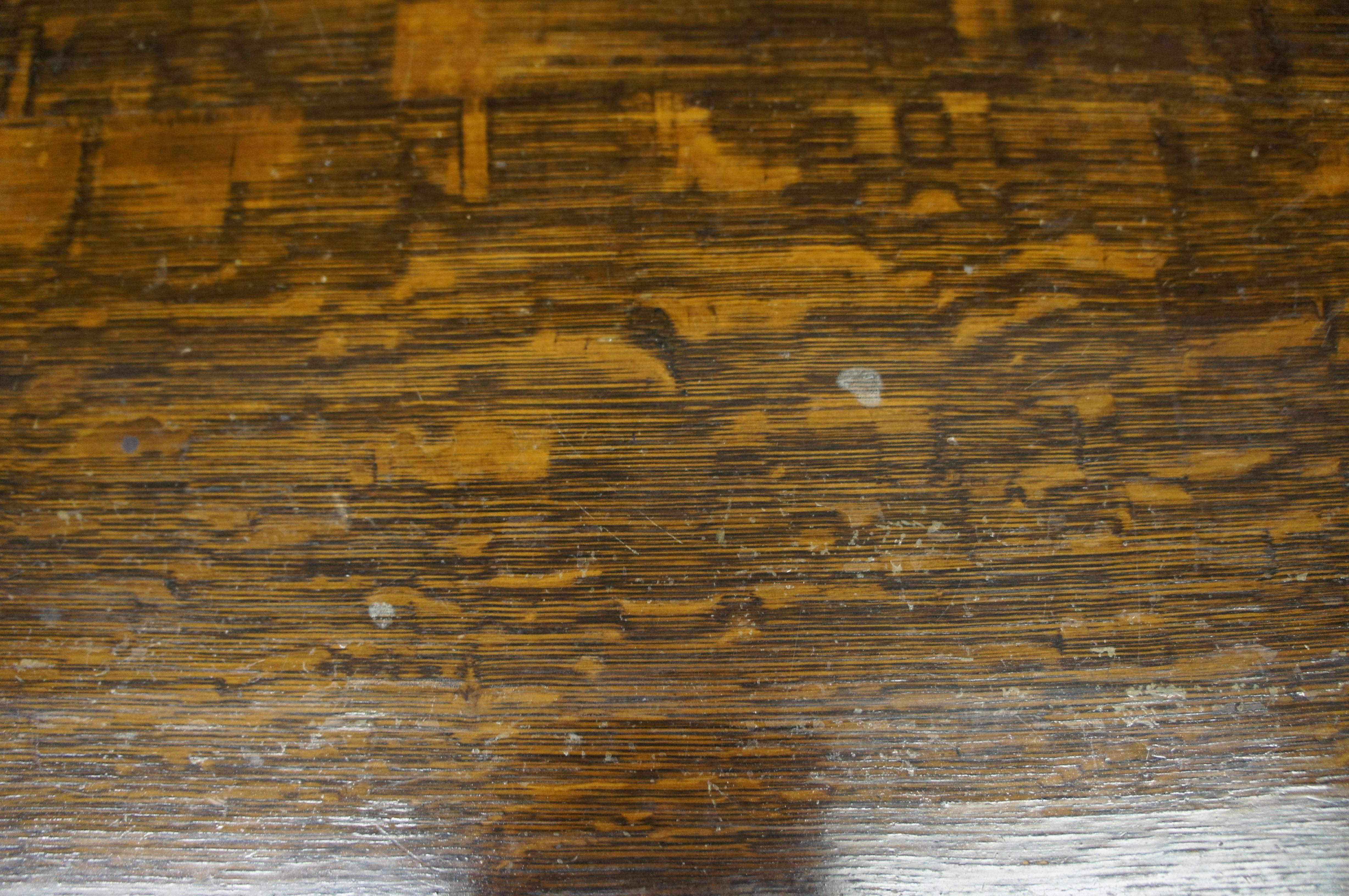 19th Century Antique Victorian Quartersawn Oak Mirred Buffet Sideboard Bar Server Cabinet 60