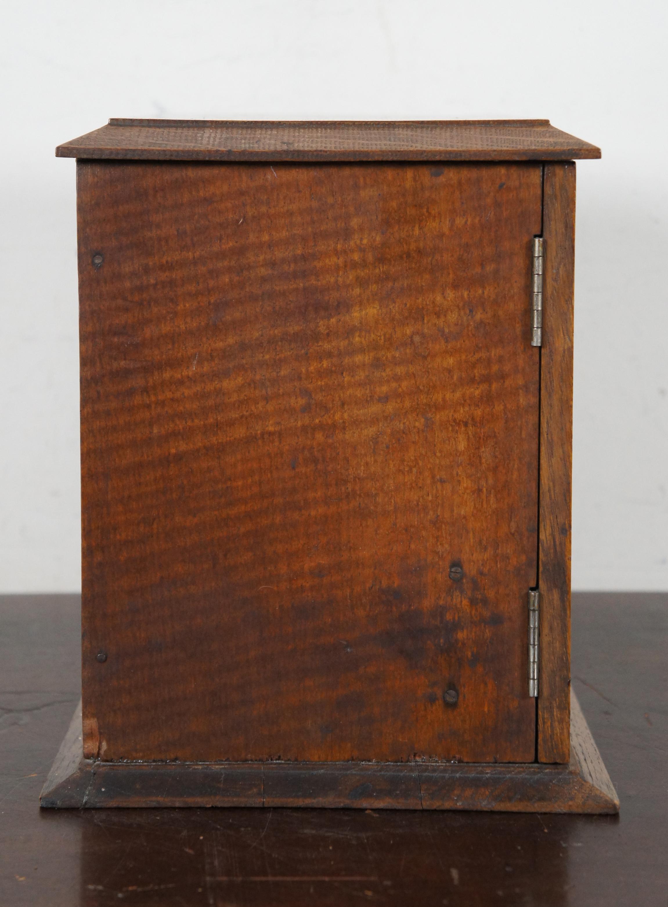 19th Century Antique Victorian Quartersawn Oak Stationary Box Letter Writing Chest Cabinet 