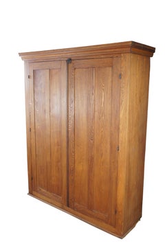 Antike viktorianische Quartersawn Oak Wardrobe Armoire Closet Cabinet 74"