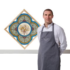 Antique Victorian Quatrefoil Stained Glass Window