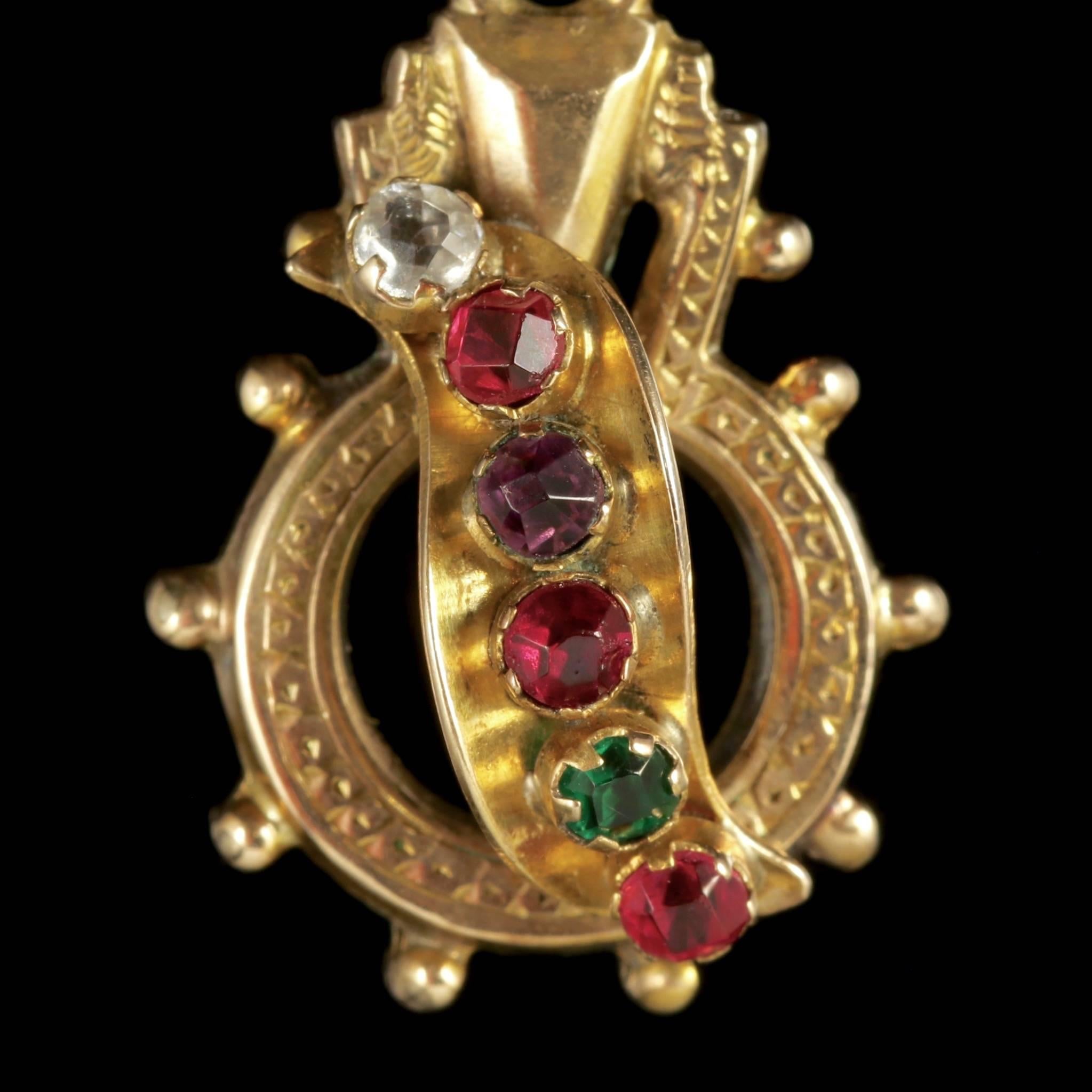 To read more please click continue reading below-

These fabulous antique 18ct Gold Victorian ‘Regard’ earrings are Circa 1900.

The gemstones in the gallery spell out the word ‘Regard’ with each first letter - Ruby - Emerald - Garnet - Amethyst -