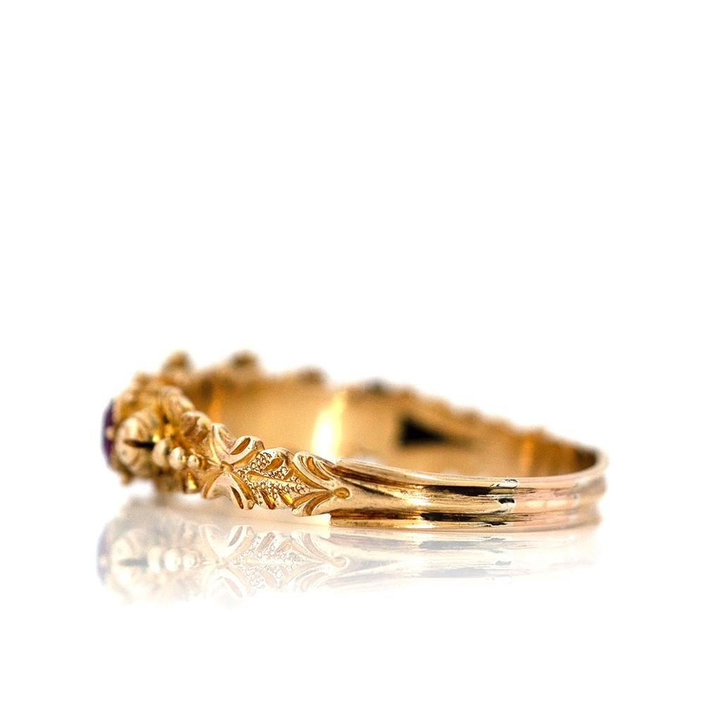 Antique Victorian REGARD Gemstone 15ct Gold Ring In Good Condition For Sale In London, GB