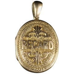 Antique Victorian Regard Locket 9 Carat Gold, circa 1900