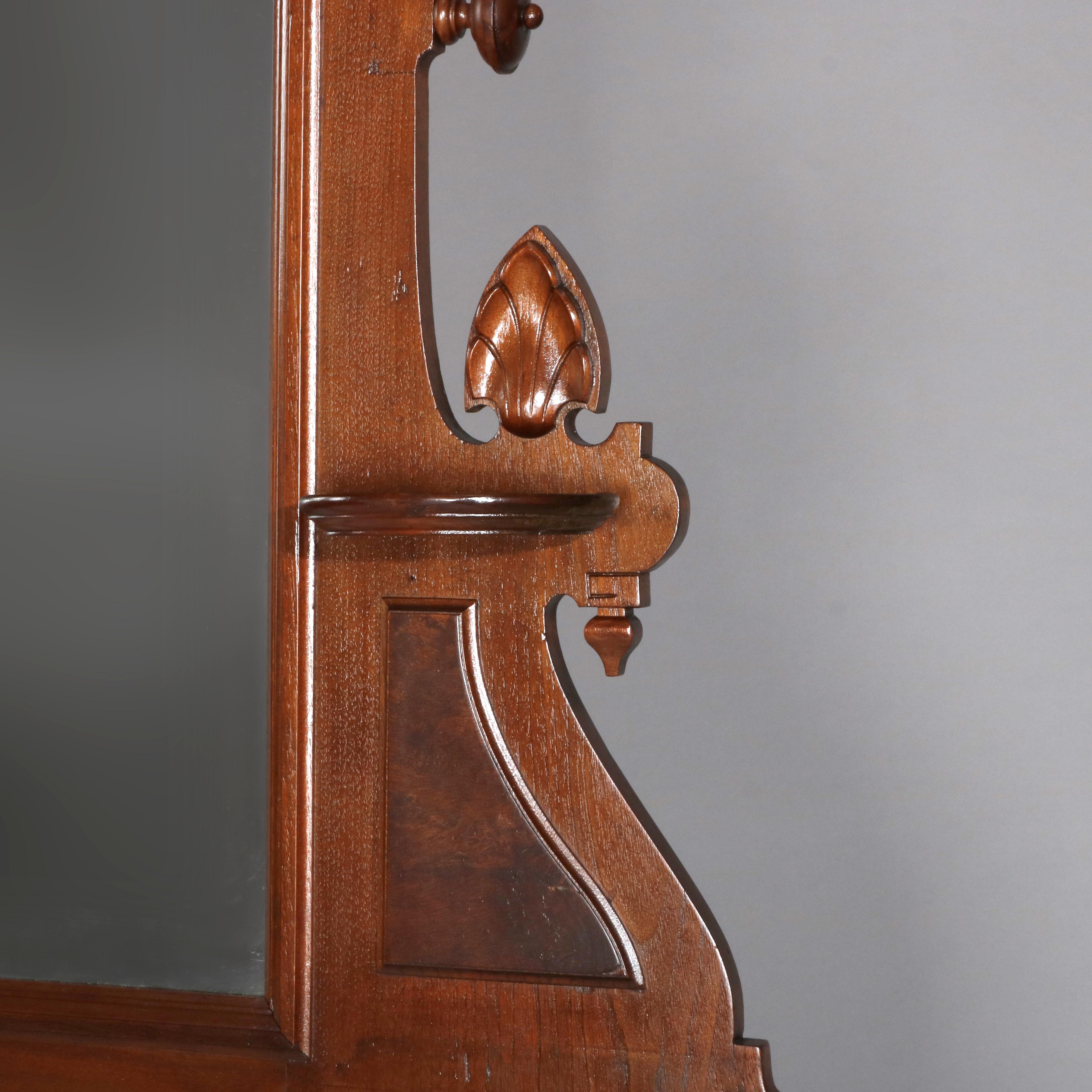 Victorian Renaissance Revival Burl & Walnut Marble Top Dresser, circa 1880 For Sale 4