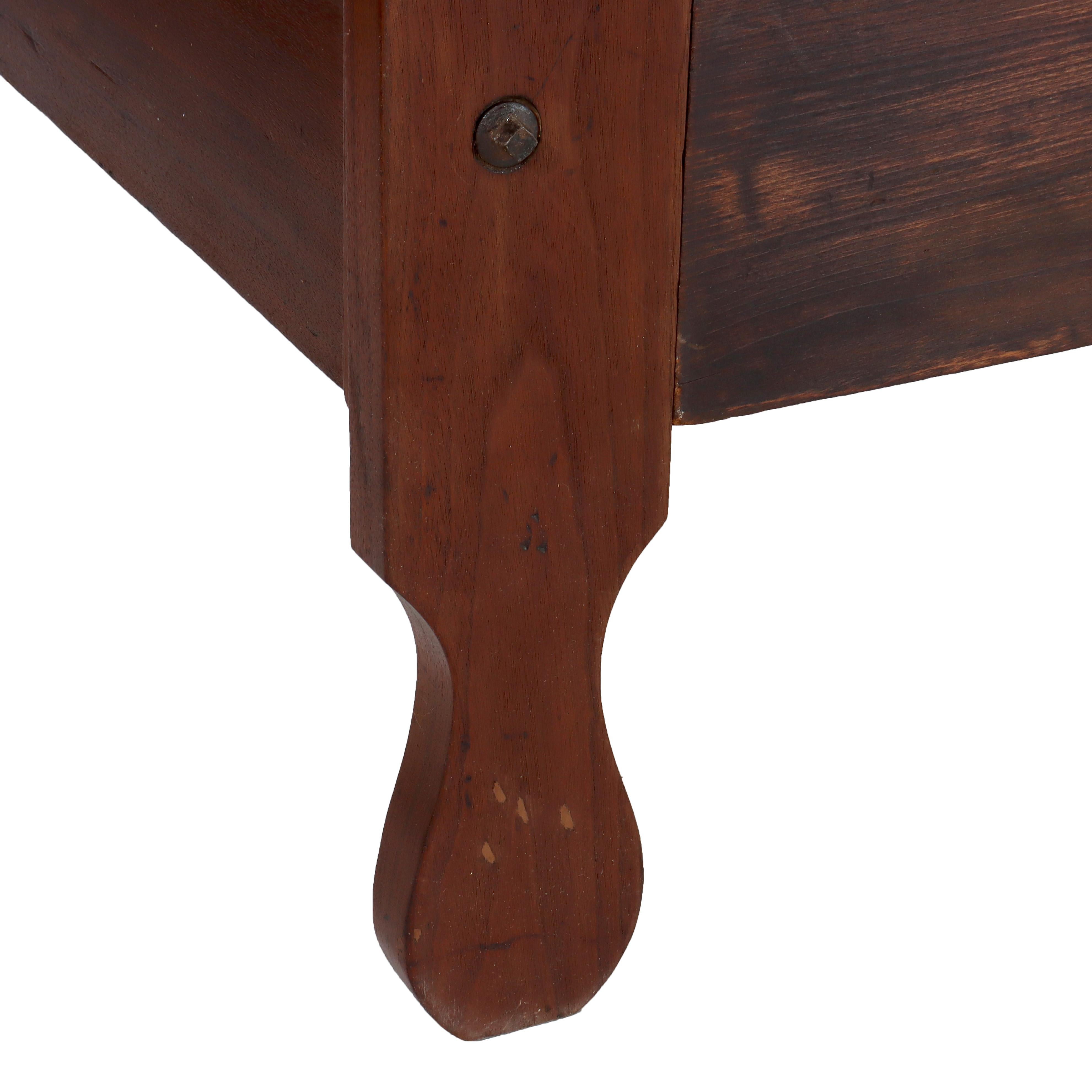 Antiguo marco de cama victoriano renacentista tallado en nogal y nudo c1890 en venta 11